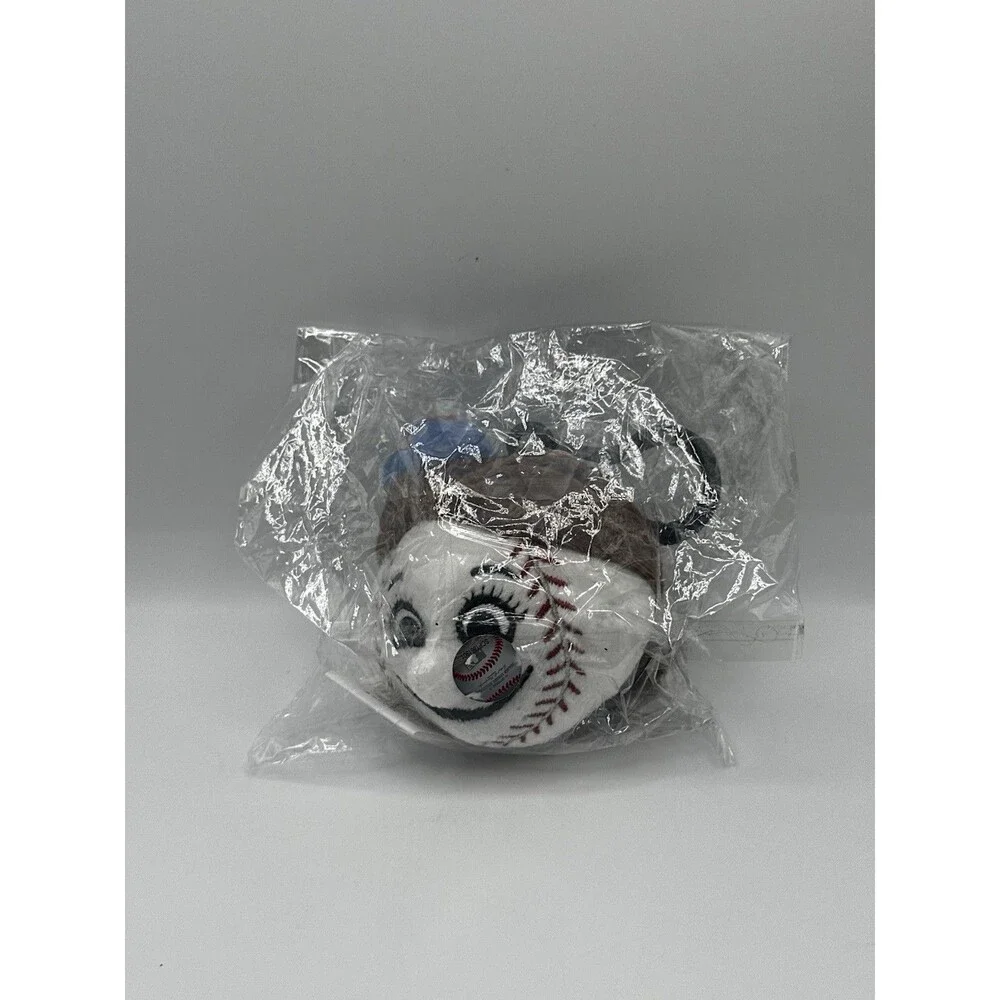MLB Plush Baseball Face Keychain Clip Blue Cap Ball Bag Charm BDA 2026 NEW